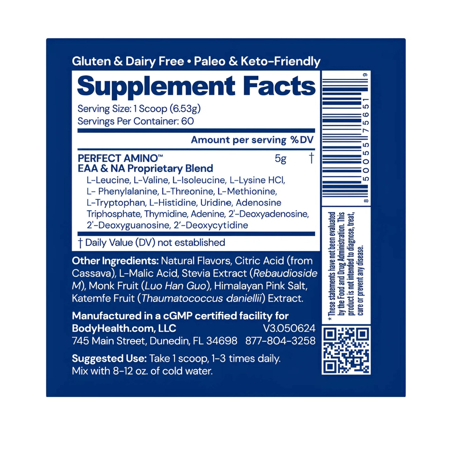 Perfect Amino Powder Strawberry by BodyHealth