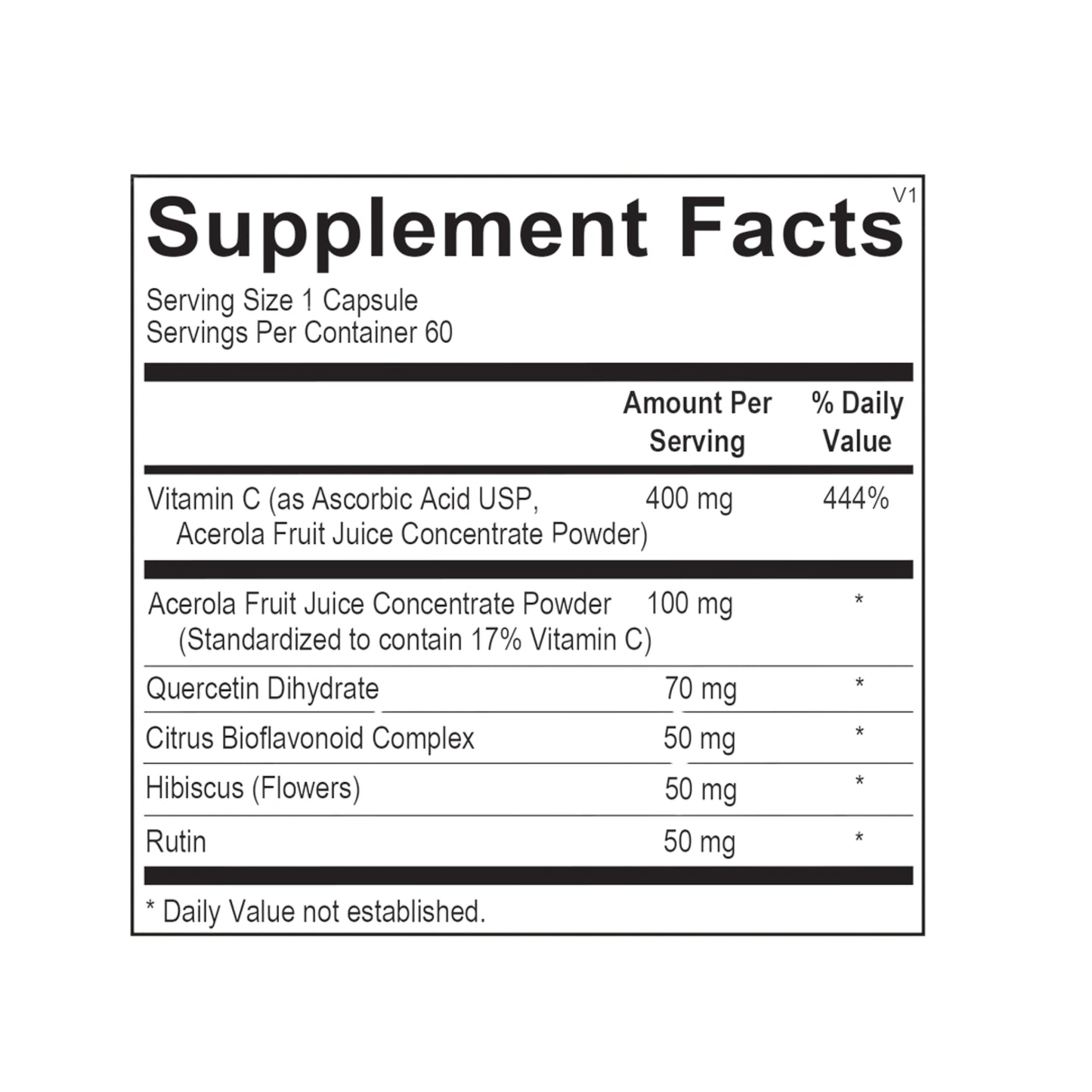 C-Flav by Ortho Molecular Products Suppliment Facts