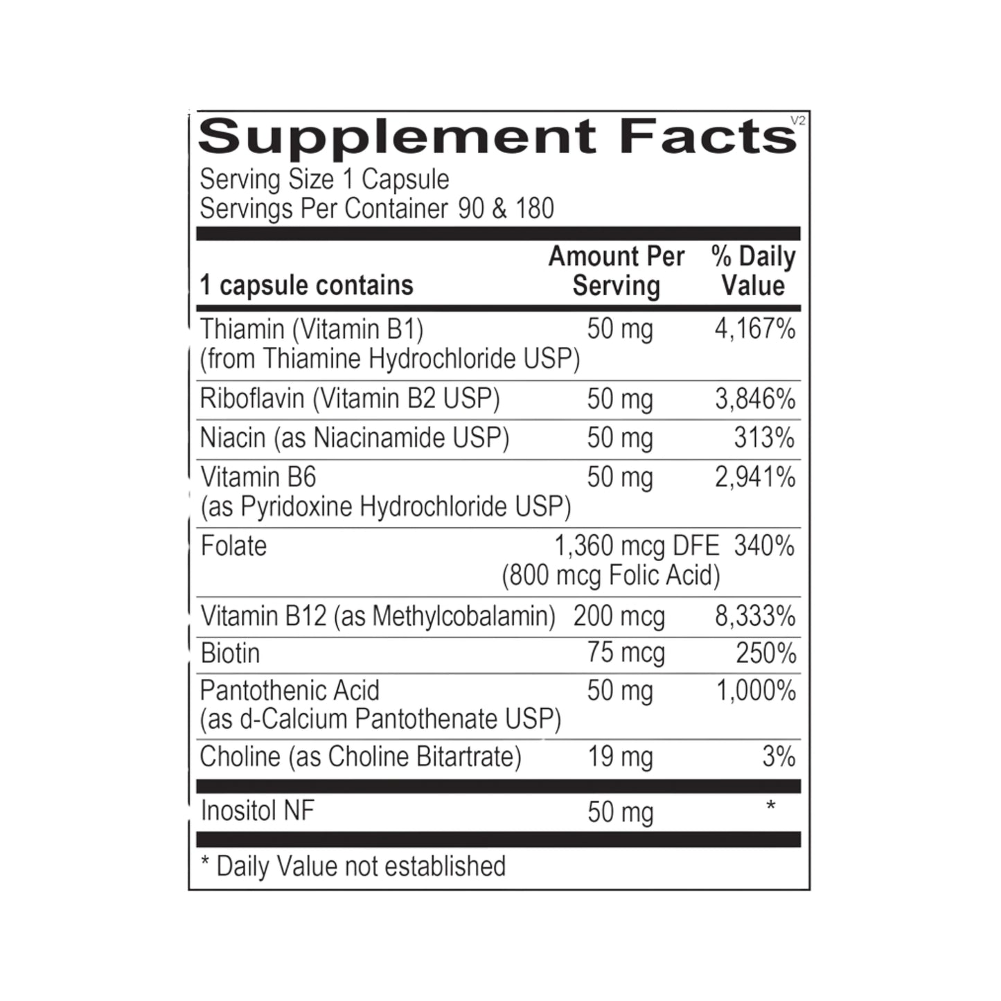 Ortho B Complex (90 & 180 Capsules) by Ortho Molecular Products