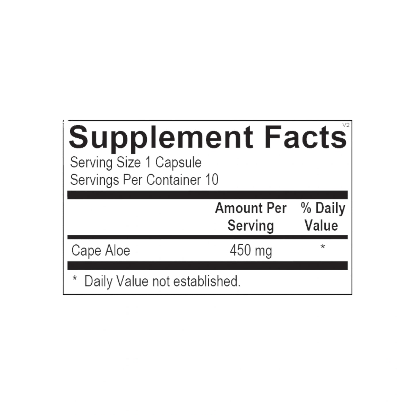 Super Aloe 450 Blister Packs – 10 Capsules by Ortho Molecular Products