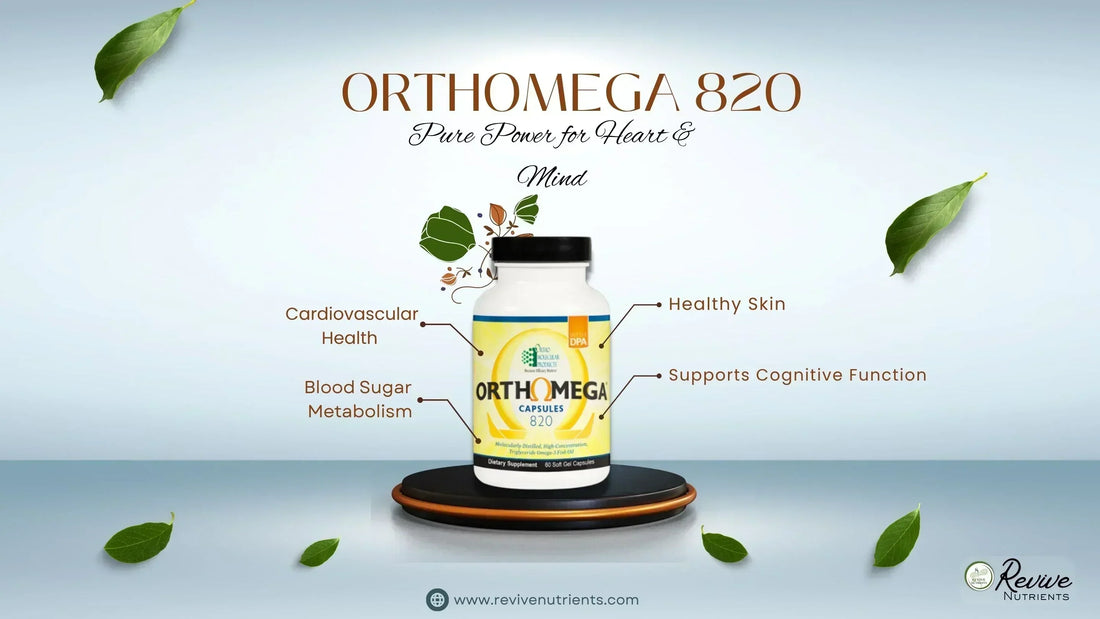 OrthoMega 820 by OrthoMolecular at Revivenutrients.
