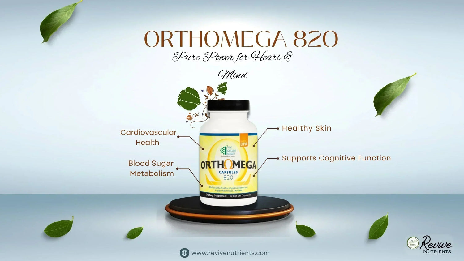 OrthoMega 820 by OrthoMolecular at Revivenutrients.