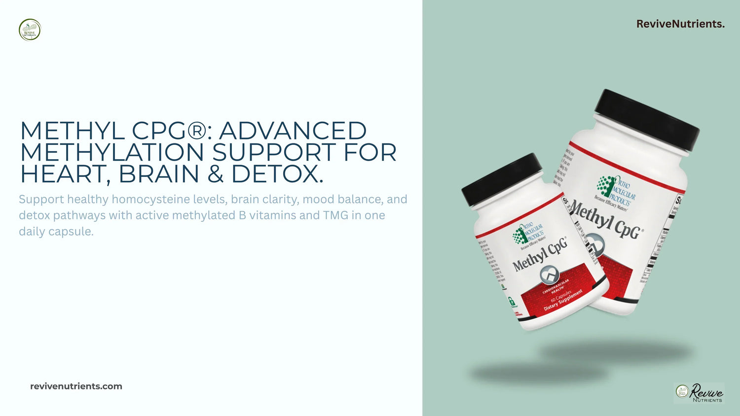 Methyl CpG®: Why Advanced Methylation Support Matters for Heart, Brain & Detox Health | Revive Nutrients.