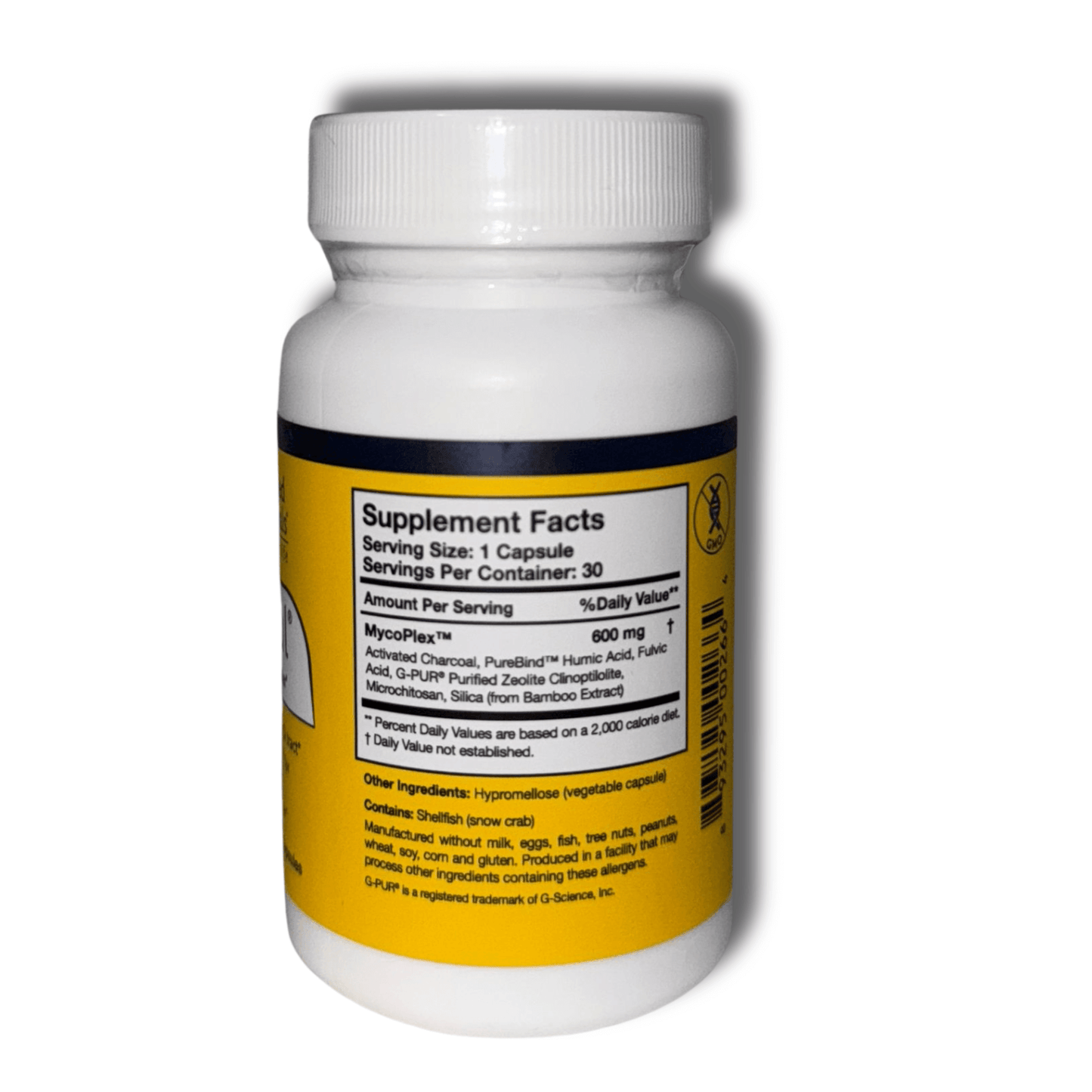 Supplement facts label for MycoPul by Researched Nutritionals