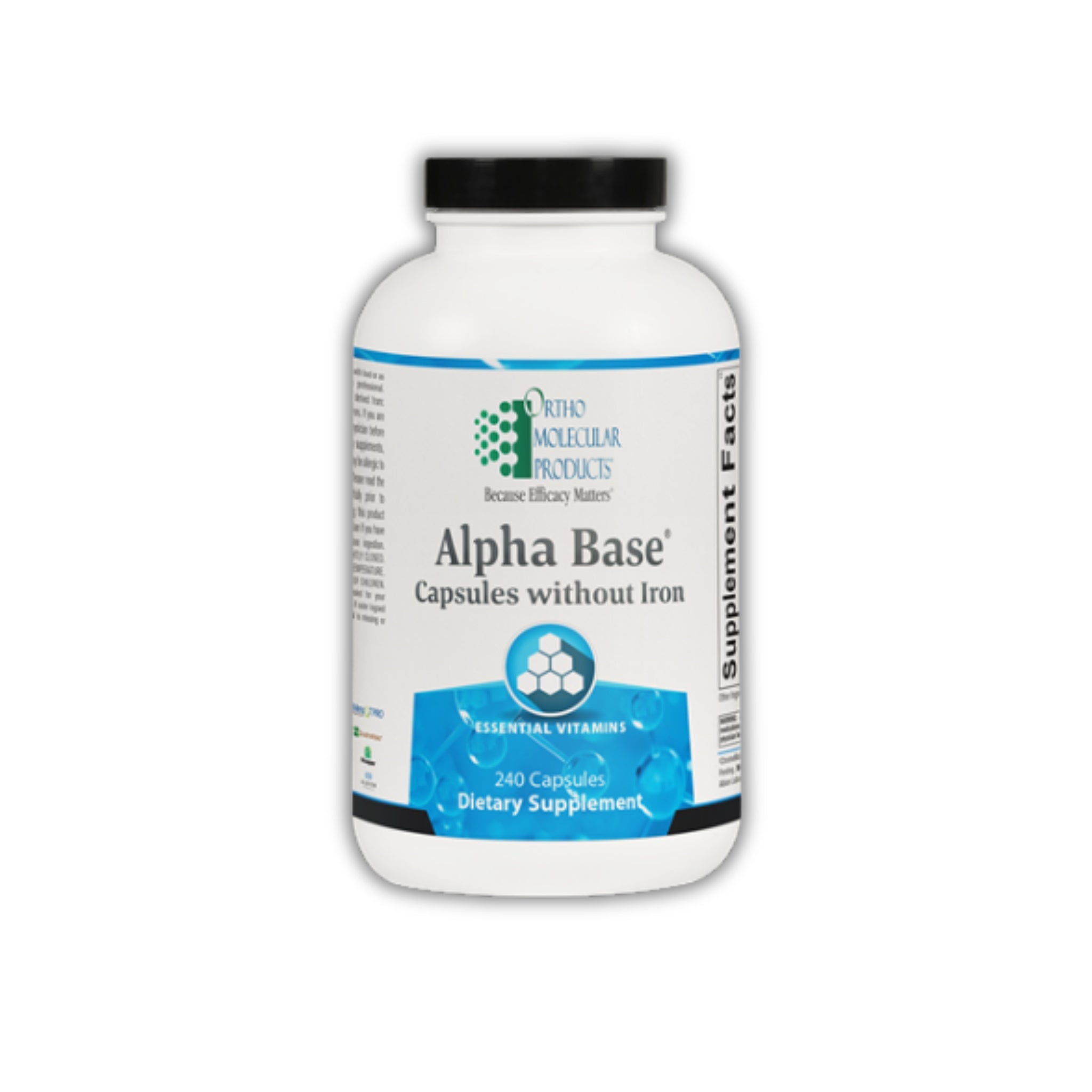 Alpha Base Capsules without Iron (120 & 240 Capsules) by Ortho Molecul ...