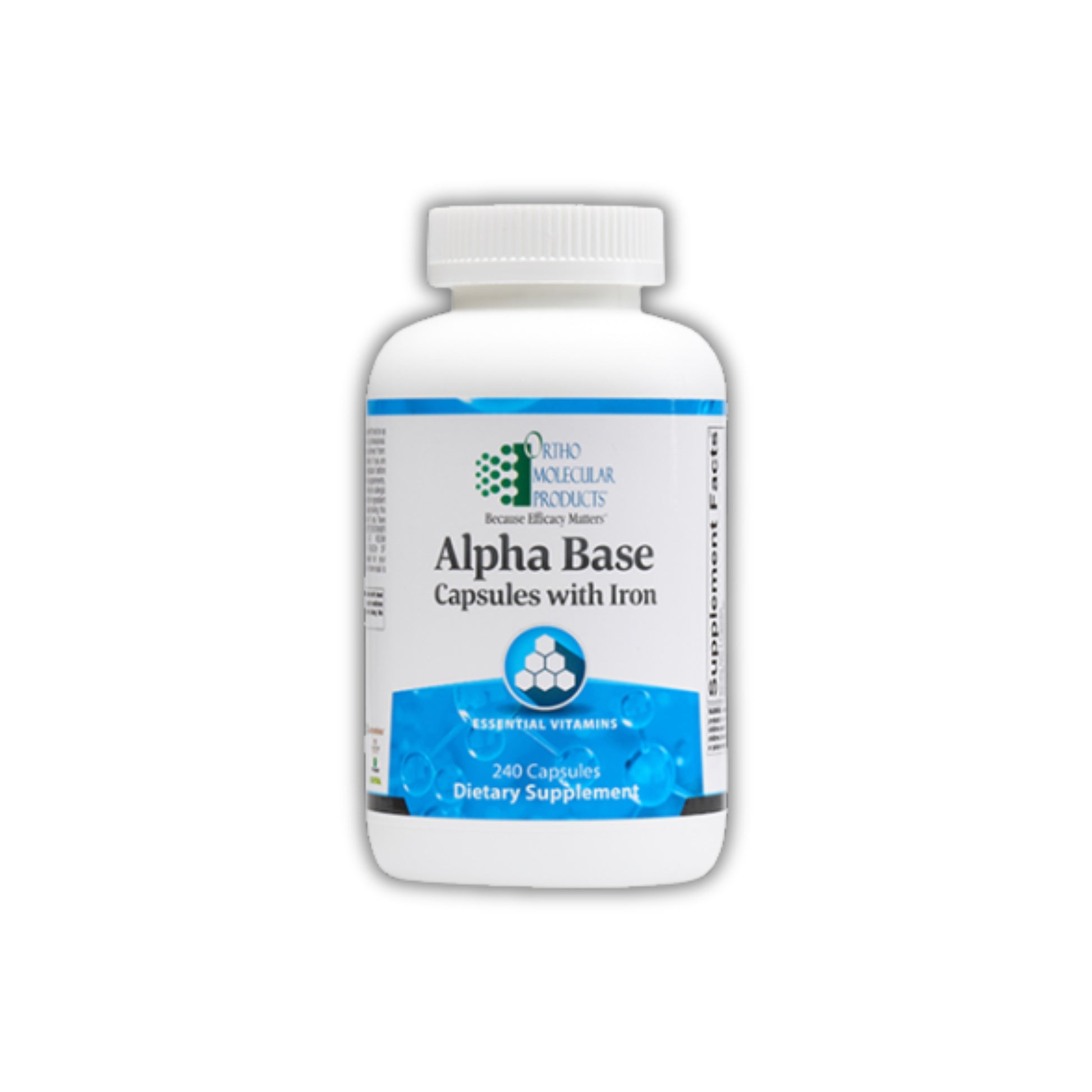 Alpha Base Capsules with Iron – 240 Capsules by Ortho Molecular Produc ...