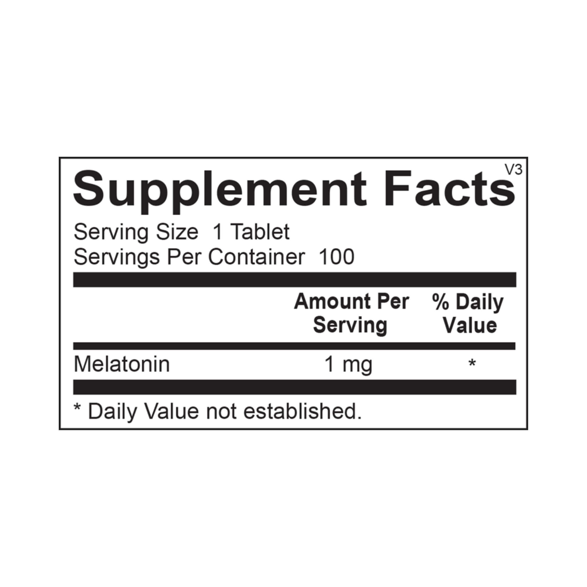 Melatonin 1 mg – 100 Tablets by Ortho Molecular Products – Revive Nutrients