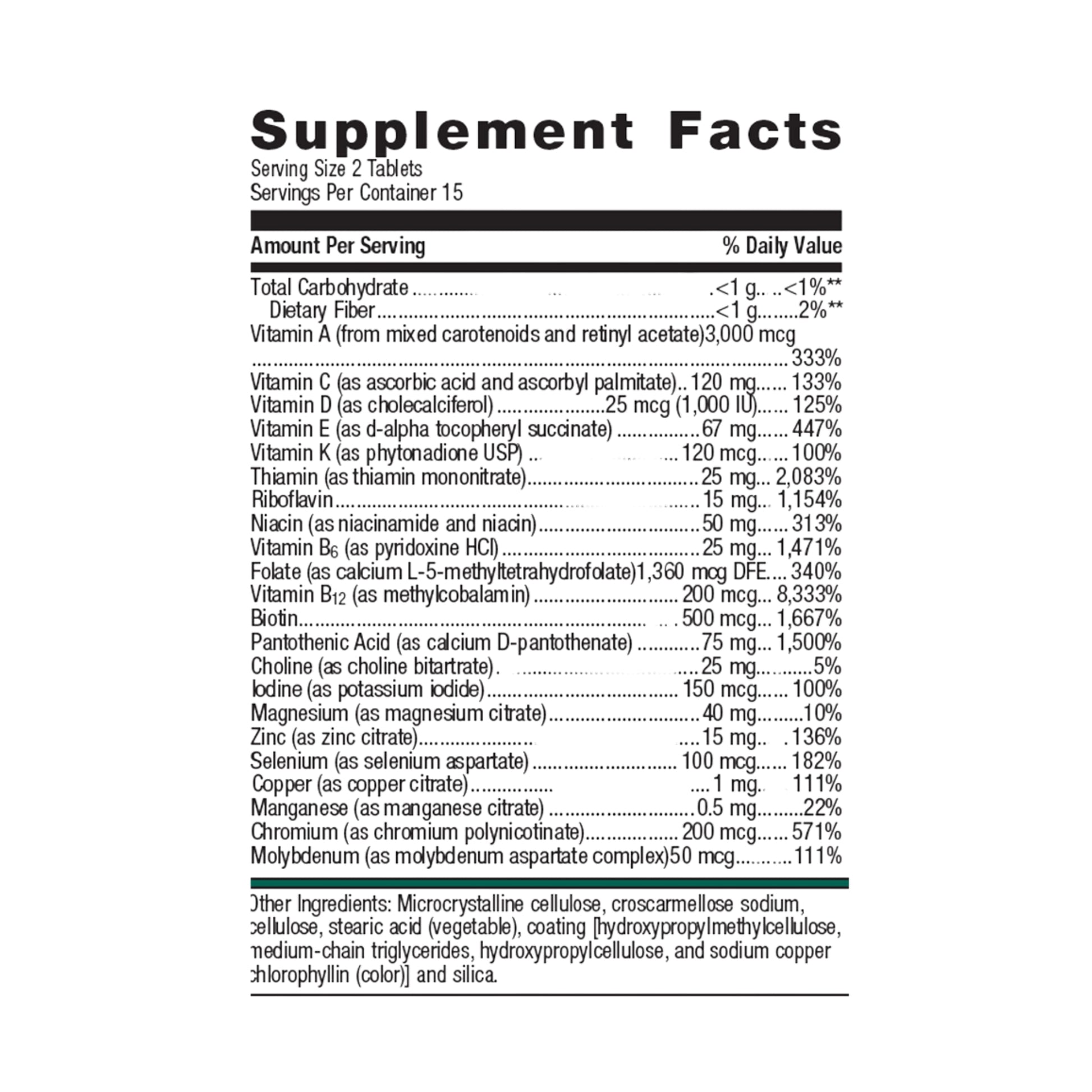 PhytoMulti_Multivitamin_Tablets_Suppliment_Facts_by_Metagenics