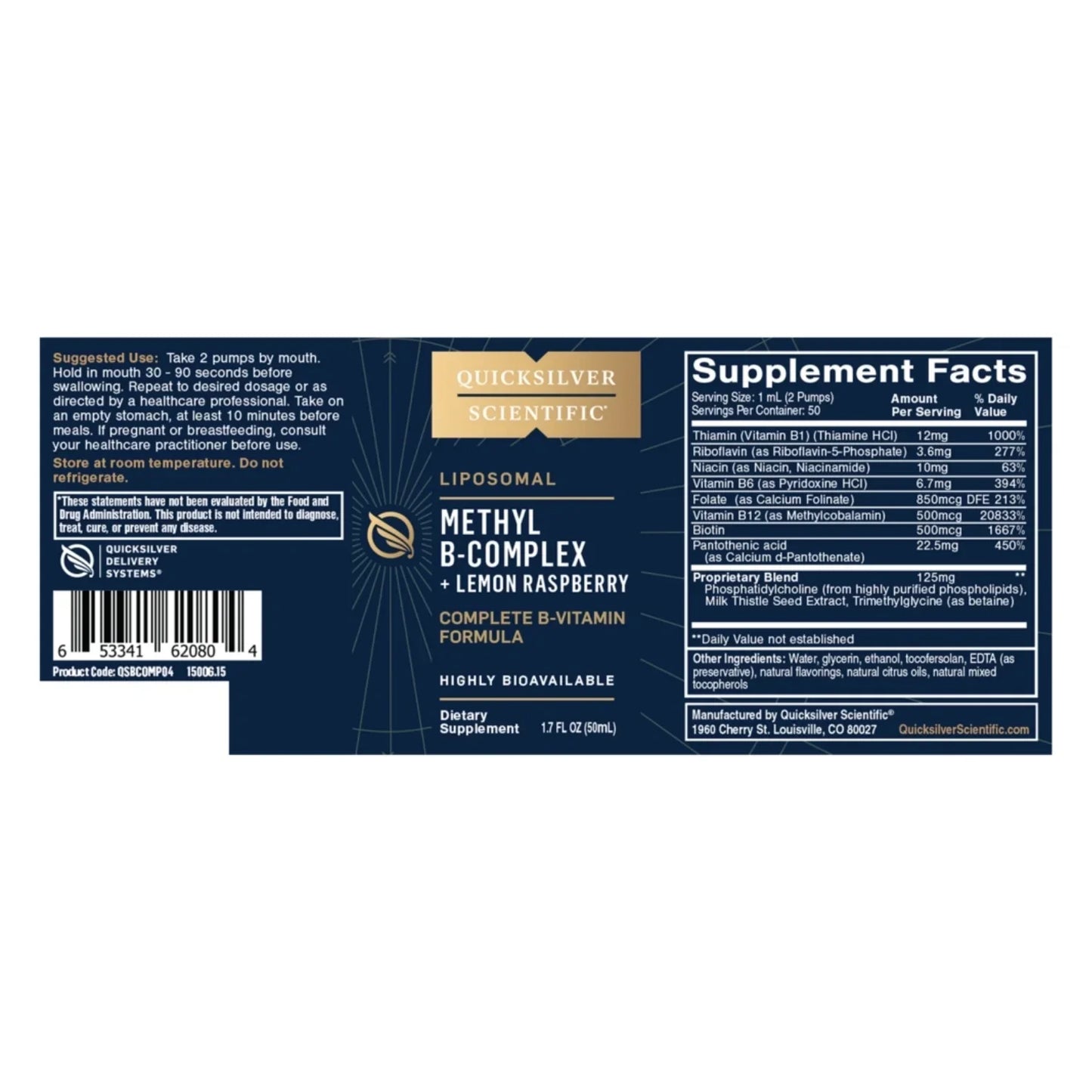 B-Complex Liposomal - Quicksilver Scientific
